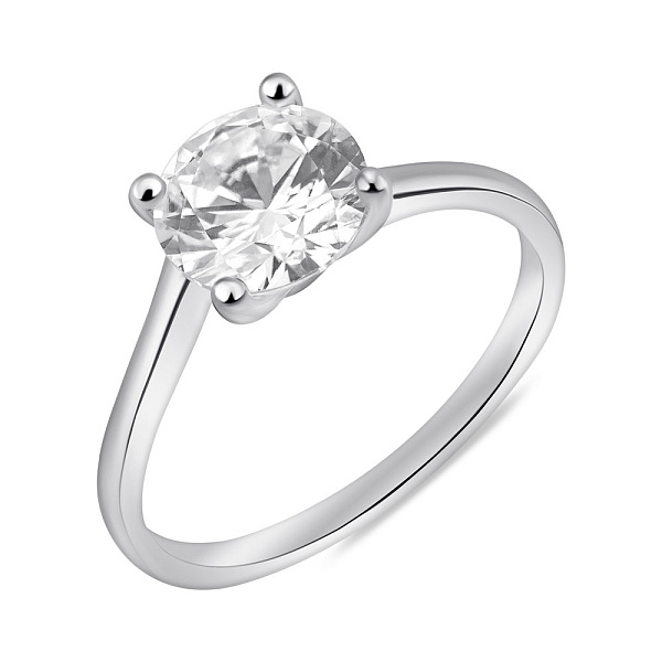 Серебряное кольцо с фианитом (арт. 7501/8035) – изображение 1