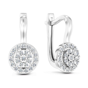 Фото Золотые серьги с бриллиантами (арт. С011735015б)