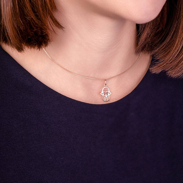 Кулон из красного и белого золота (арт. 424444кб) – изображение 3