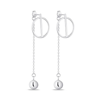Фото Сережки зі срібла без каменів Trendy Style (арт. 7518/5893)