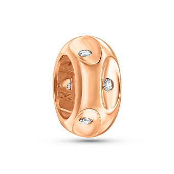 Фото Кулон из красного золота с фианитами (арт. 424772)