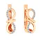 Серьги "Бесконечность" из красного золота с фианитами (арт. 111167) – изображение 1