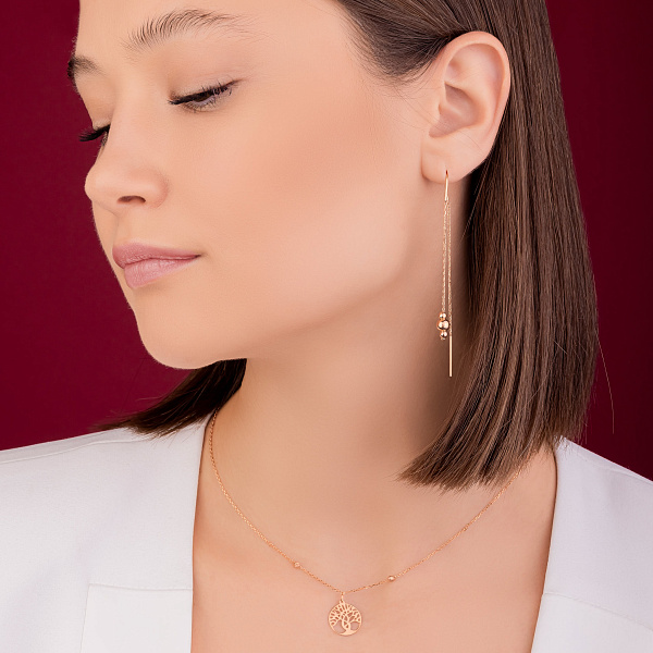 Колье из красного золота Дерево жизни (арт. 352510) – изображение 5