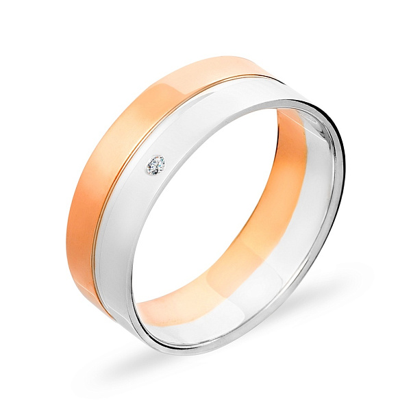 Золота обручка з діамантом (арт. К239193) – зображення 1