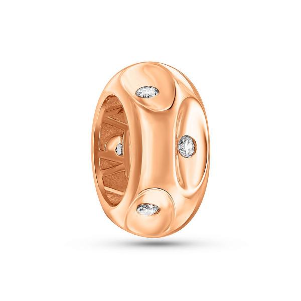 Кулон из красного золота с фианитами (арт. 424772) – изображение 1