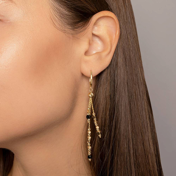 Золотые серьги Francelli (арт. 1091588жч) – изображение 2