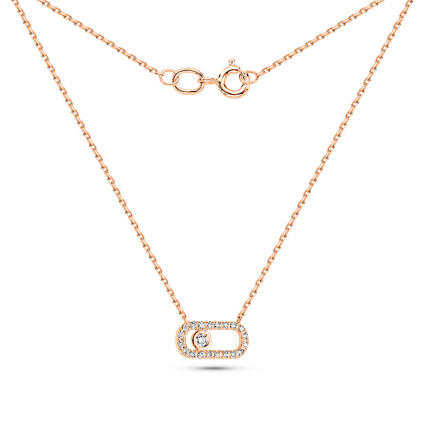 Золоте кольє з діамантами (арт. Ц011476010) – зображення 2