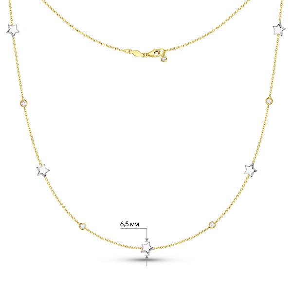 Кольє з жовтого і білого золота (арт. 352655жб) – зображення 3