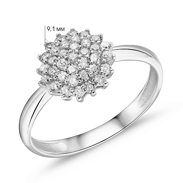 Золота каблучка з діамантами (арт. 1191504202) – зображення 4