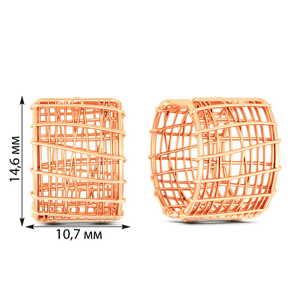 Серьги из красного золота (арт. 111280) – изображение 4