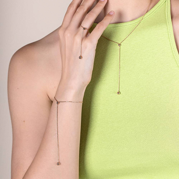 Золоте кольє Fly з регульованим розміром (арт. 352373/1) – зображення 4