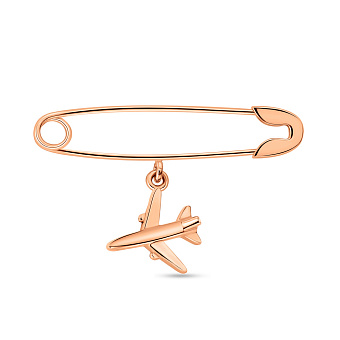 Фото Золотая булавка "Мрія" без камней (арт. 361196)