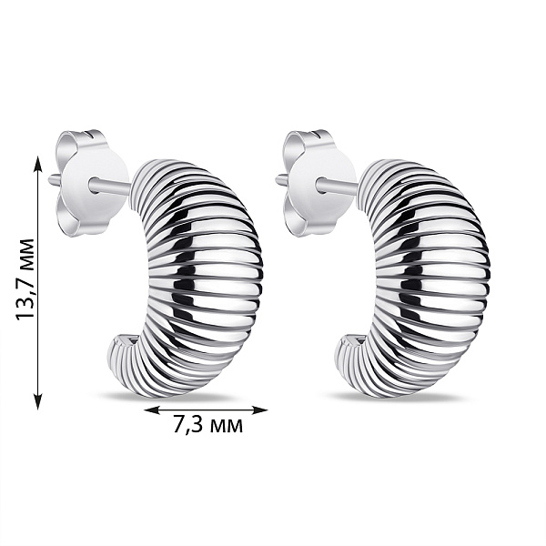 Серебряные серьги-пусеты Trendy Style (арт. 7518/6690) – изображение 2