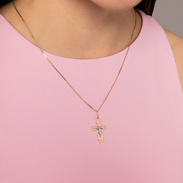 Золотий хрестик з розп'яттям (арт. 512702) – зображення 2