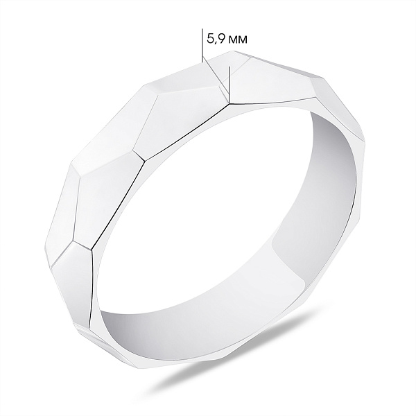 Срібна каблучка без каміння (арт. 7501/6128) – зображення 2