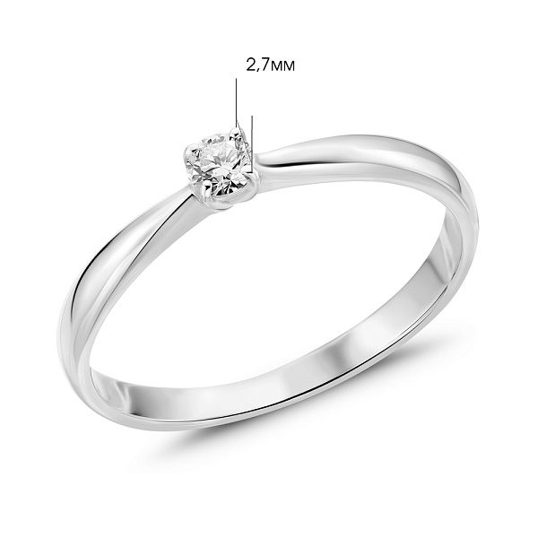 Золота каблучка з діамантом (арт. 1107466202) – зображення 2