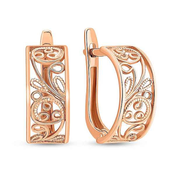 Золотые серьги без камней (арт. 117000) – изображение 1