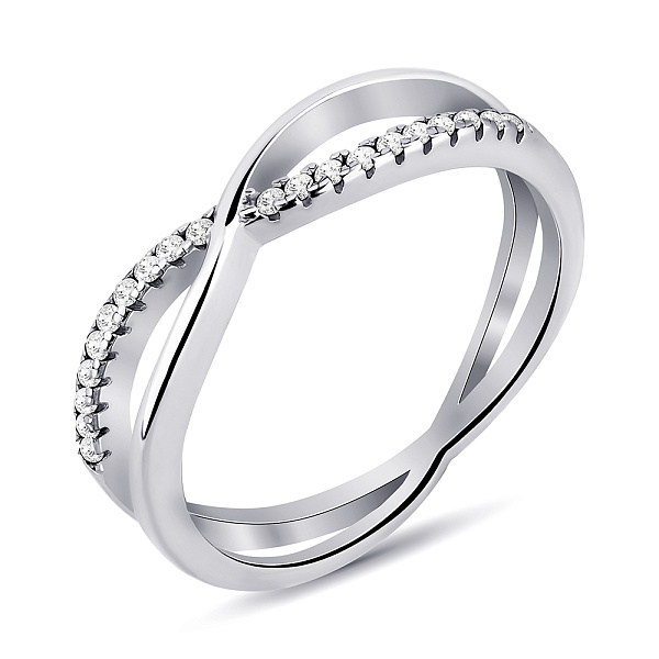 Серебряное кольцо с фианитами (арт. 7501/8211) – изображение 1