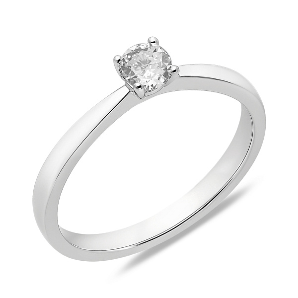 Серебряное кольцо с одним фианитом (арт. 7501/1970) – изображение 1