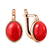 Фото Серьги из красного золота с кораллом (арт. 111146ПкоГ)