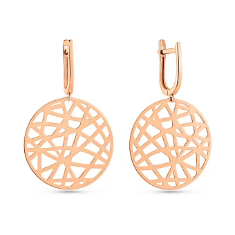 Золотые серьги-подвески (арт. 111239)