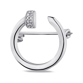 Серебряная брошь "Гвоздь" (арт. 7505/176)