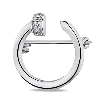 Срібна брошка "Цвях" (арт. 7505/176)