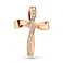 Золотий хрестик з діамантами (арт. П011468005) – зображення 1