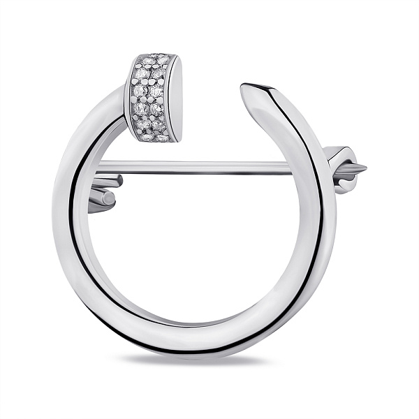 Срібна брошка "Цвях" (арт. 7505/176) – зображення 1