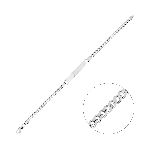 Серебряный браслет плетения Панцирное (арт. 7509/1724/2) – изображение 1