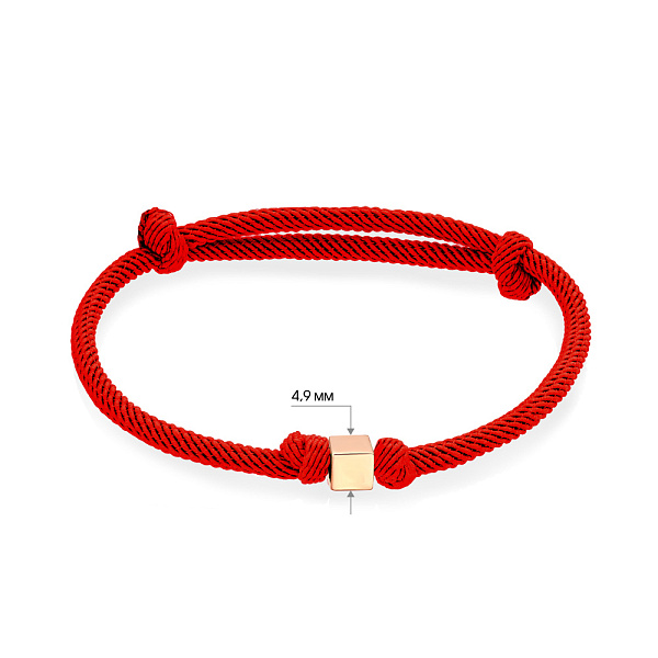 Браслет на нитці з золотою вставкою (арт. 340068к) – зображення 5