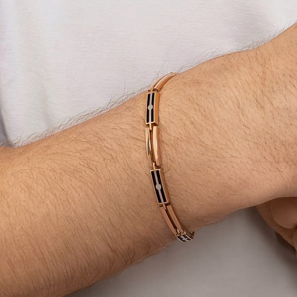 Браслет из красного золота с ониксом (арт. 3261315ро) – изображение 2