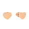 Золотые серьги пусеты «Сердечки» с фианитом (арт. 110550) – изображение 1