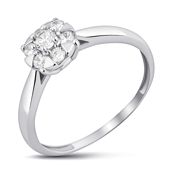 Серебряное кольцо с фианитами (арт. 7501/1627К) – изображение 1