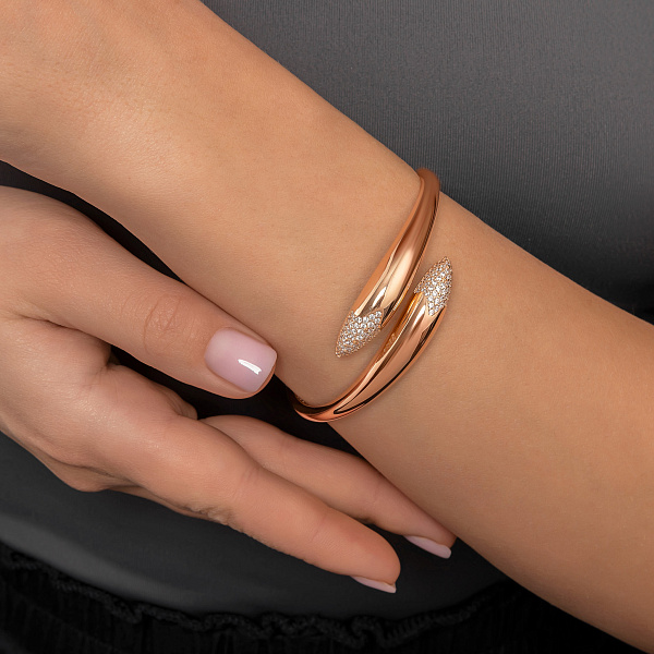 Браслет з червоного золота з фіанітами (арт. 3261248) – зображення 2