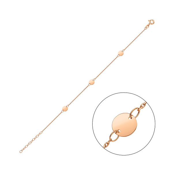 Браслет Монети з червоного золота (арт. 326707/6) – зображення 1