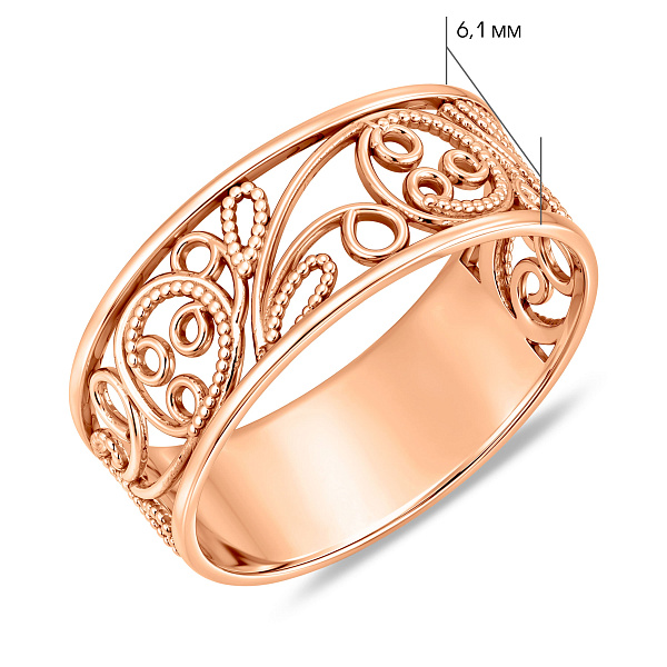 Золотое кольцо без камней (арт. 147000) – изображение 2