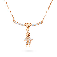 Фото Золотое колье с фианитами (арт. 351167)