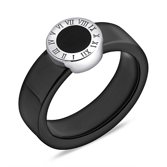 Кольцо из серебра и керамики с эмалью (арт. 7501/6951кмчеч)