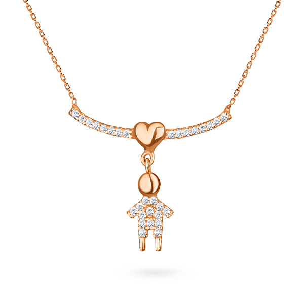 Золотое колье с фианитами (арт. 351167) – изображение 1