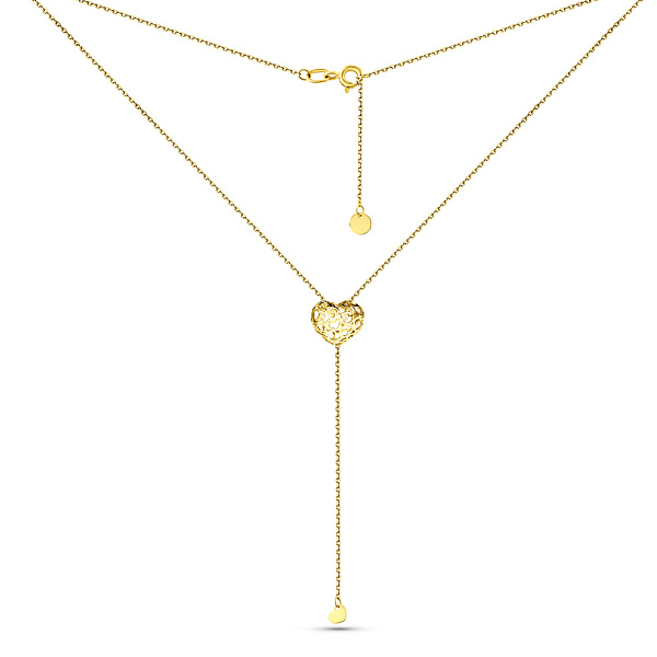 Колье-галстук Сердце  из желтого (арт. 360270ж) – изображение 2