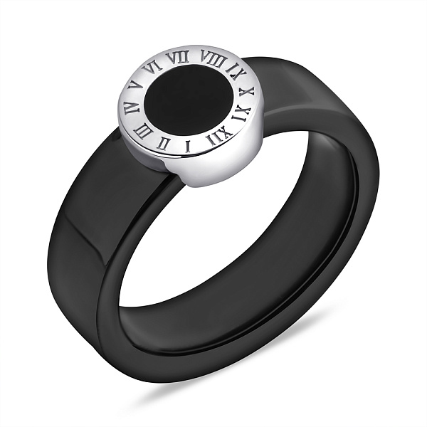 Кольцо из серебра и керамики с эмалью (арт. 7501/6951кмчеч) – изображение 1