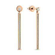 Фото Золотые серьги с подвесками и фианитами (арт. 110563)