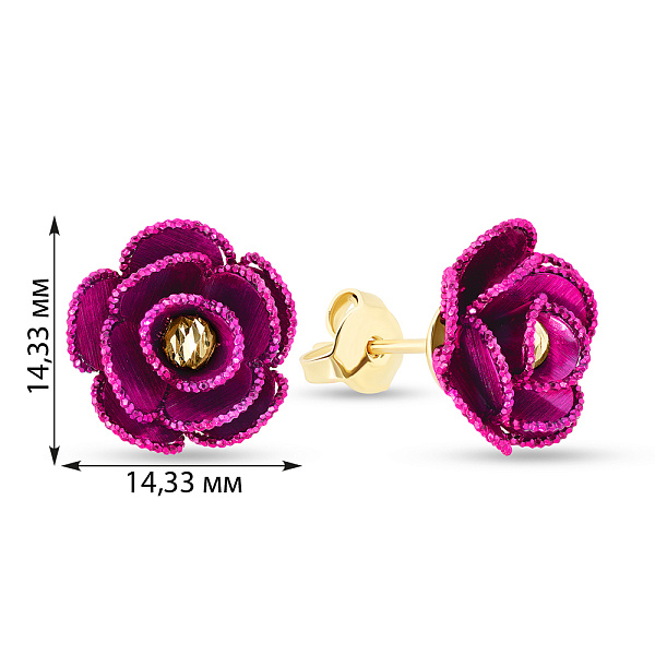 Золотые сережки Francelli (арт. 107835жмлн) – изображение 3