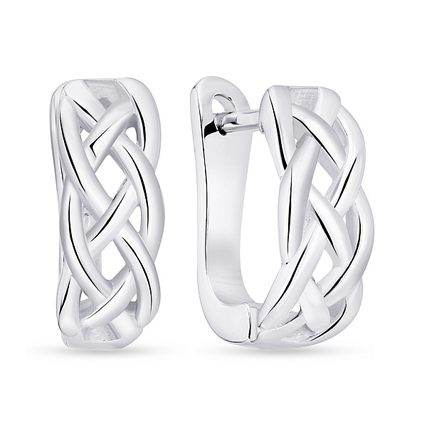 Серьги из серебра без камней (арт. 7502/4663) – изображение 1