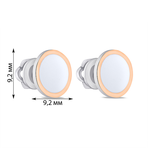 Серьги-пусеты из серебра с эмалью (арт. 7218/917ебсю) – изображение 2