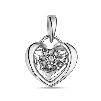 Фото Золота підвіска з танцюючим діамантом (арт. П341187010б)