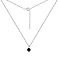 Серебряное колье с черным фианитом (арт. 7507/1291ч) – изображение 2