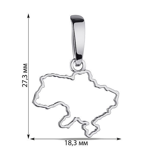 Серебряный подвес "Украина" (арт. 7503/472пп) – изображение 2