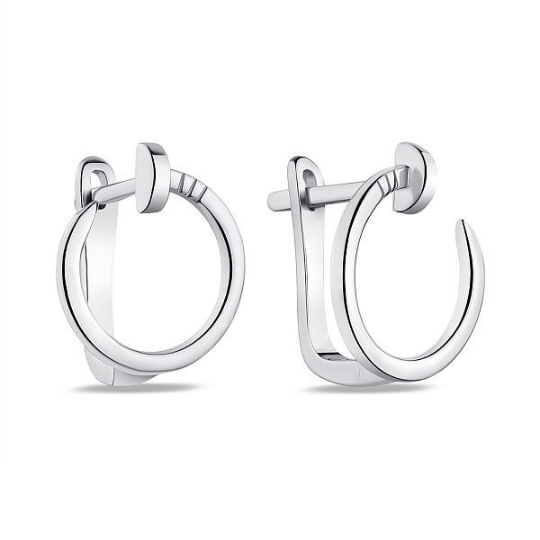 Серебряные серьги "Гвозди" без камней (арт. 7502/4623) – изображение 1